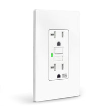 Load image into Gallery viewer, QPlus 20Amp Tamper &amp; Water Resistant GFCI Receptacle Outlet with LED Indicator 2500W - UL Listed
