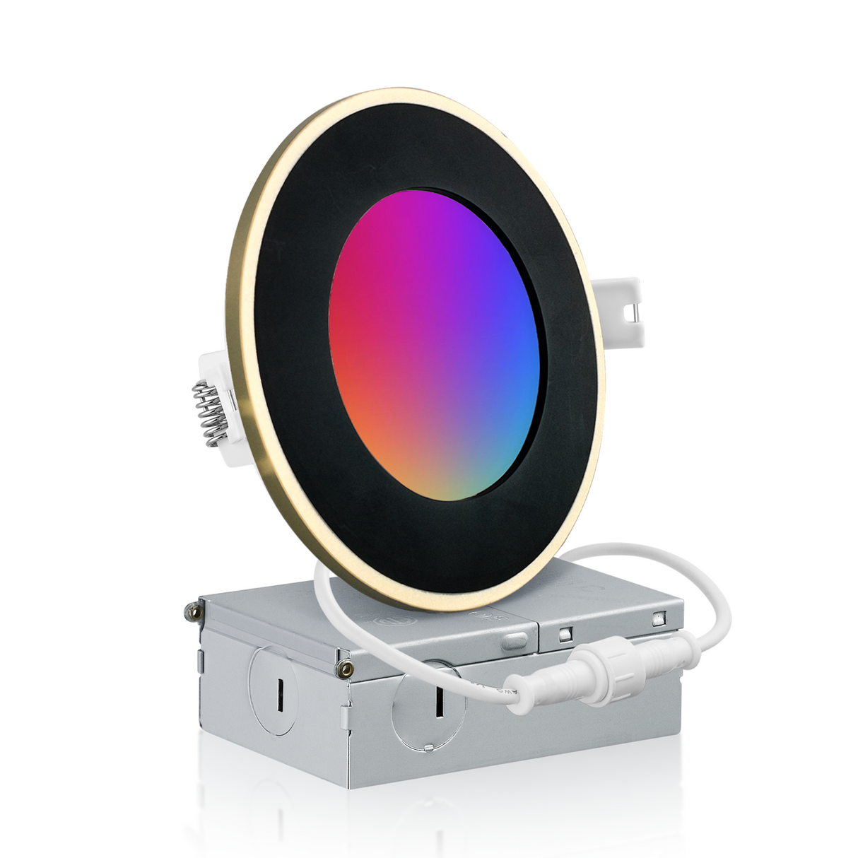 4 Inch Smart Recessed LED Lighting, Slim, WiFi-No Hub, RGB 16 Million Colors & Tunable White (2700K-6500K), Wet Rated, Works with Alexa & Google Assistant (Trims separate)