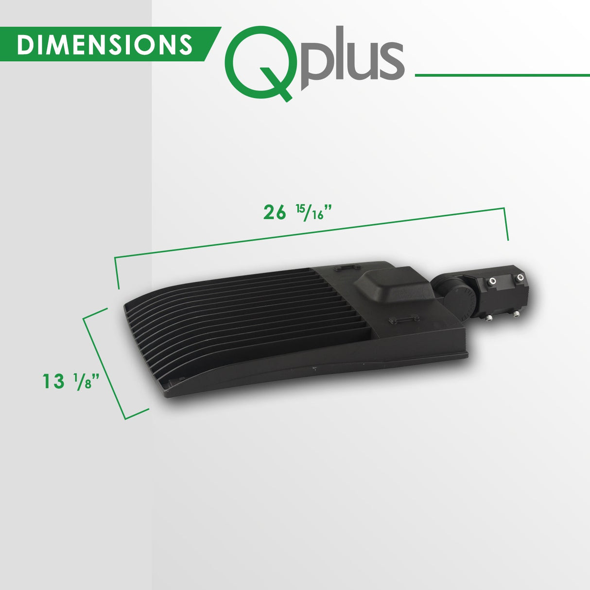 QPlus LED Parking Shoebox Luminaire sur poteau Lumière du jour Blanc 5000K en 240W et 300W