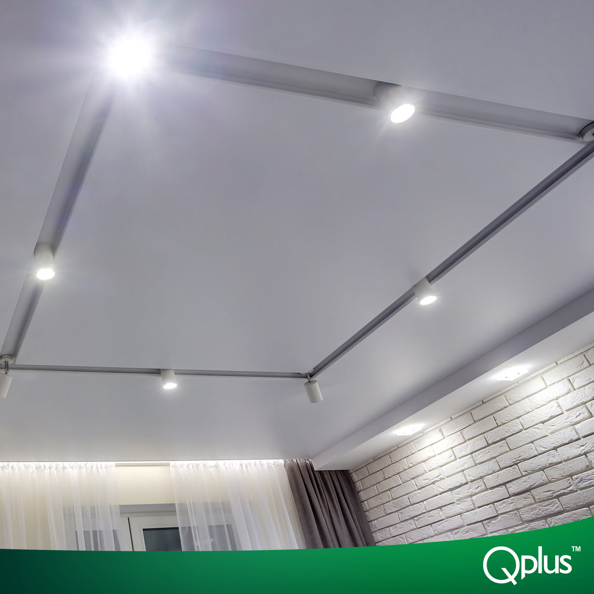 Ampoule LED QPlus GU10 sur rail, 7 W, 500 lm, 1 CCT (3 000 K/5 000 K), angle de faisceau 40°, intensité variable, certifié Energy Star, liste UL, garantie 3 ans
