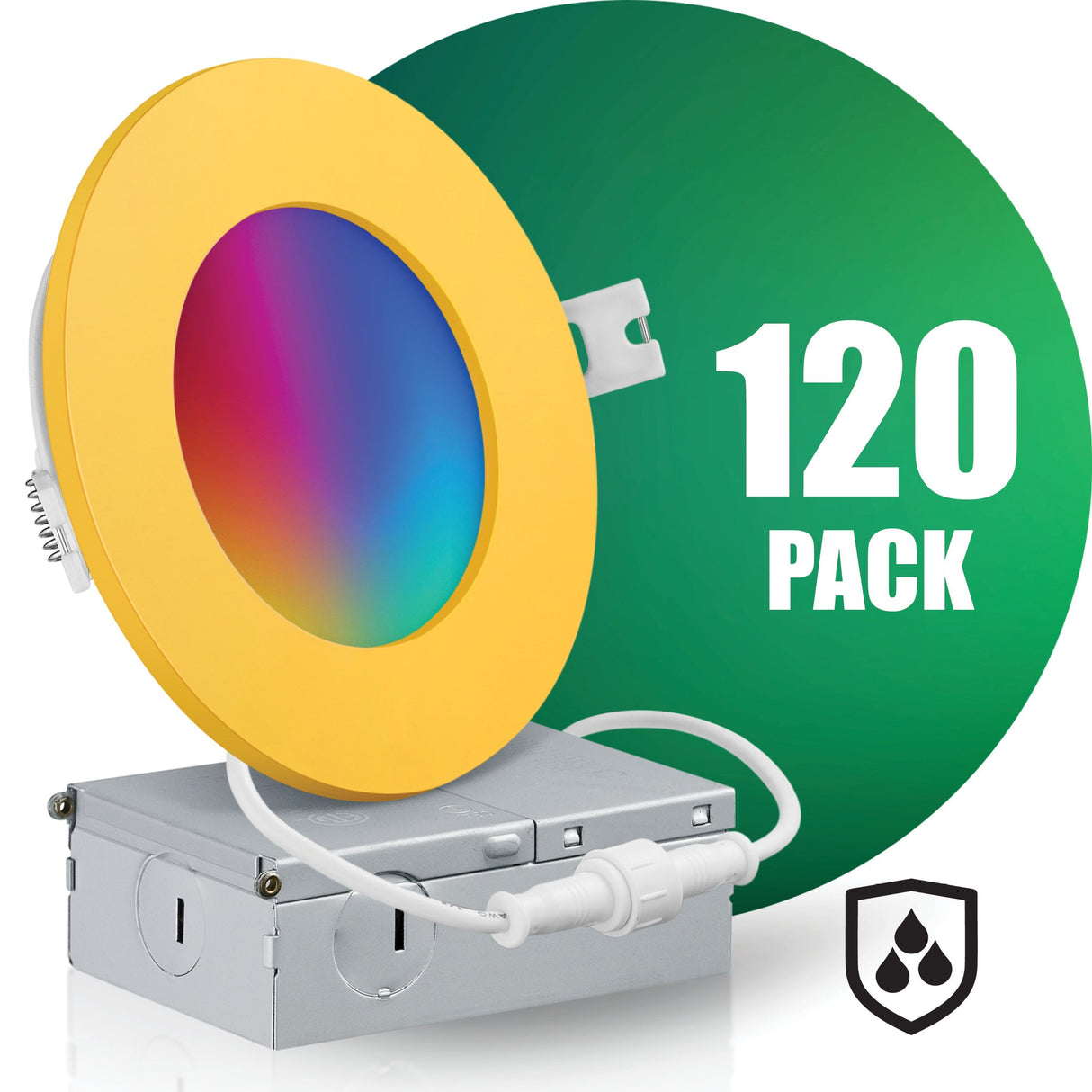 4 Inch Smart Recessed LED Lighting, Slim, WiFi-No Hub, RGB 16 Million Colors & Tunable White (2700K-6500K), Wet Rated, Works with Alexa & Google Assistant (Trims separate)