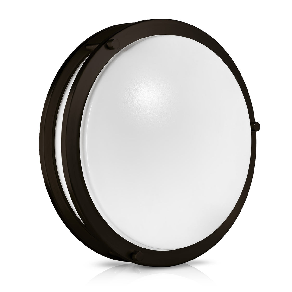 QPlus Plafonnier LED encastré 38,1 cm, double anneau 25 watts 1750 lm, intensité variable, résistant à l'humidité