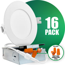 Load image into Gallery viewer, 4 Inch Recessed LED Lighting, Slim, Single CCT, White Trim
