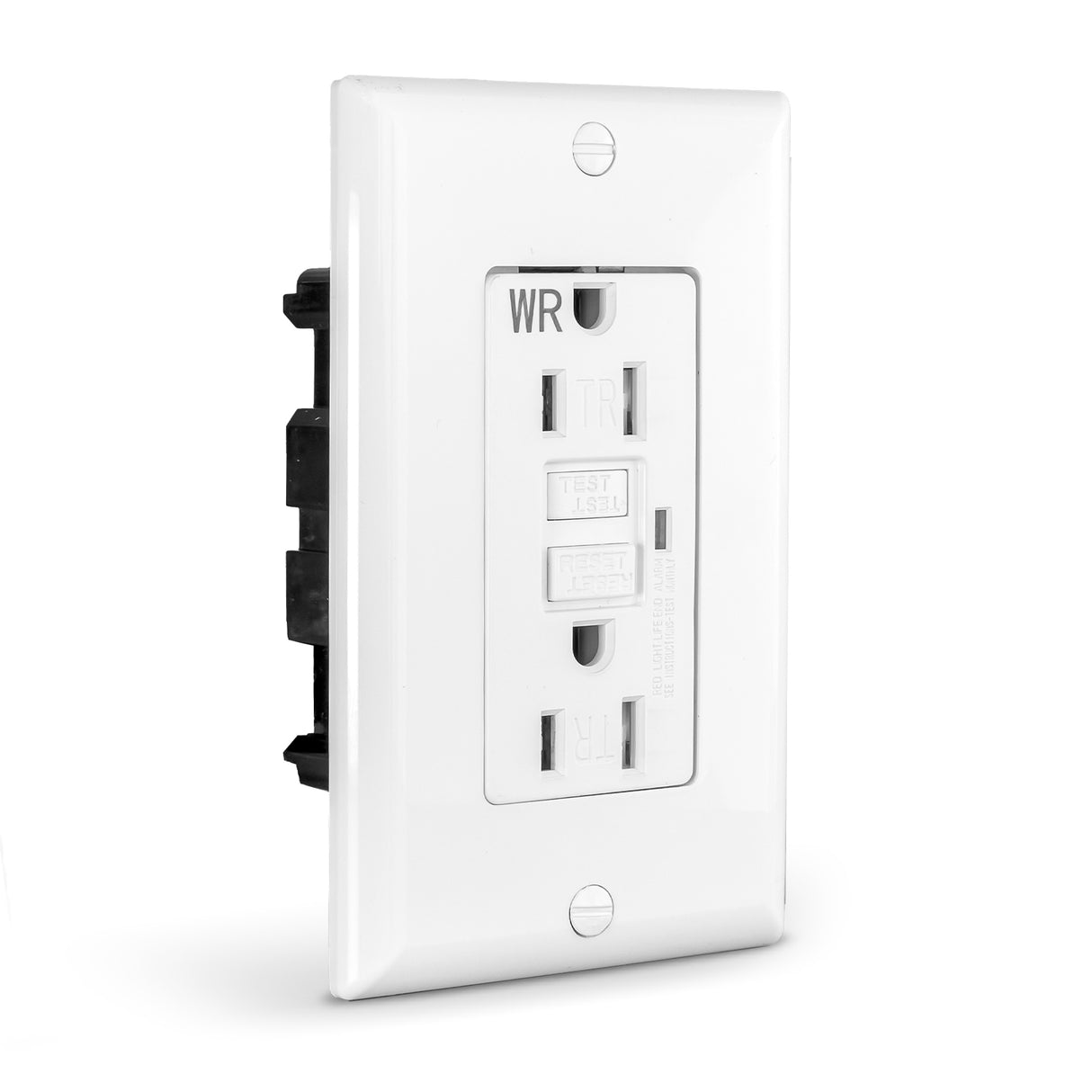 QPlus Prise de courant GFCI 15 A inviolable et résistante à l'eau avec indicateur LED 1875 W – Certifié UL