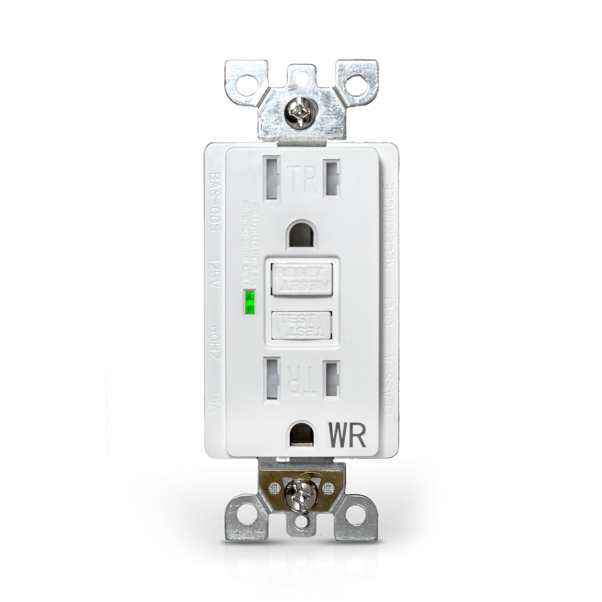 QPlus Prise de courant GFCI 15 A inviolable et résistante à l'eau avec indicateur LED 1875 W – Certifié UL