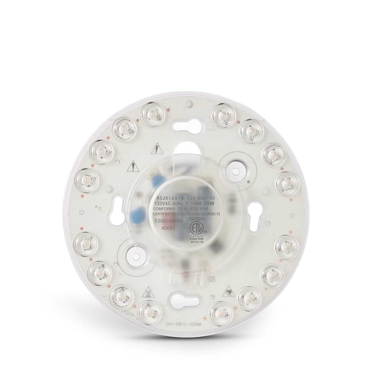 QPlus Panneau de module circulaire LED, lumière de remplacement, 5 pouces, 16 W, 1200 lm, 1 CCT (3 000 K/4 000 K/5 000 K), variable, compatible avec les luminaires encastrés de 9 à 11 pouces, certifié Energy Star, liste ETL, garantie de 5 ans