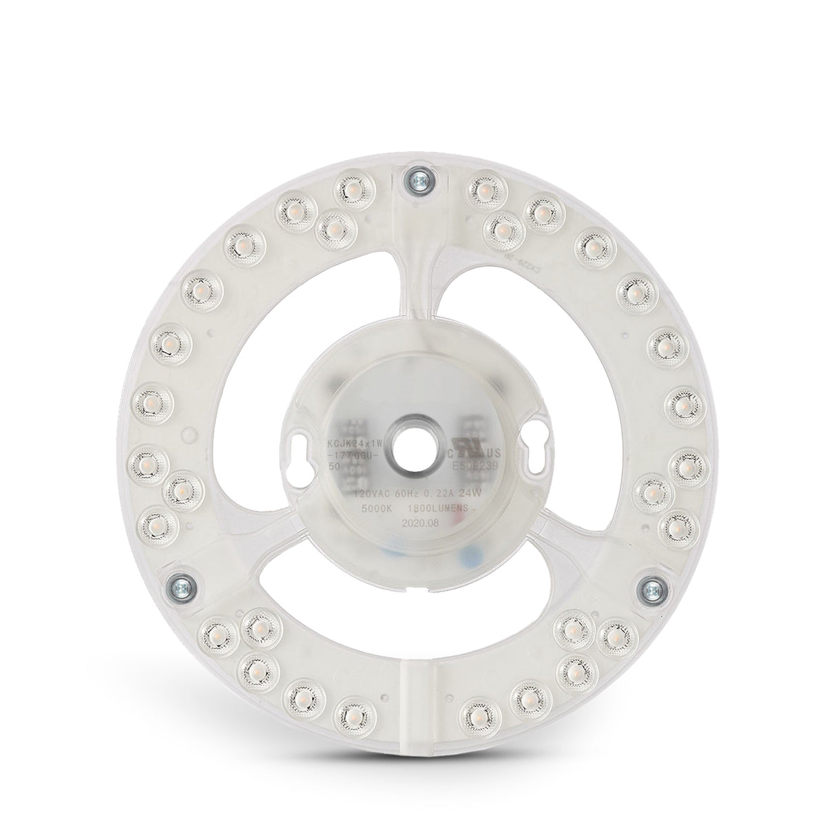 QPlus Panneau de module circulaire LED, lumière de remplacement, 7 pouces, 24 W, 1800 lm, 1 CCT (3 000 K/4 000 K/5 000 K), variable, compatible avec les luminaires encastrés de 11 à 13 pouces, certifié Energy Star, répertorié ETL, garantie de 5 ans
