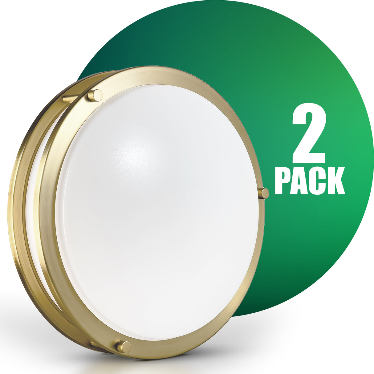 QPlus Plafonnier LED encastré 35,6 cm, double anneau 18 watts 1750 lm, intensité variable