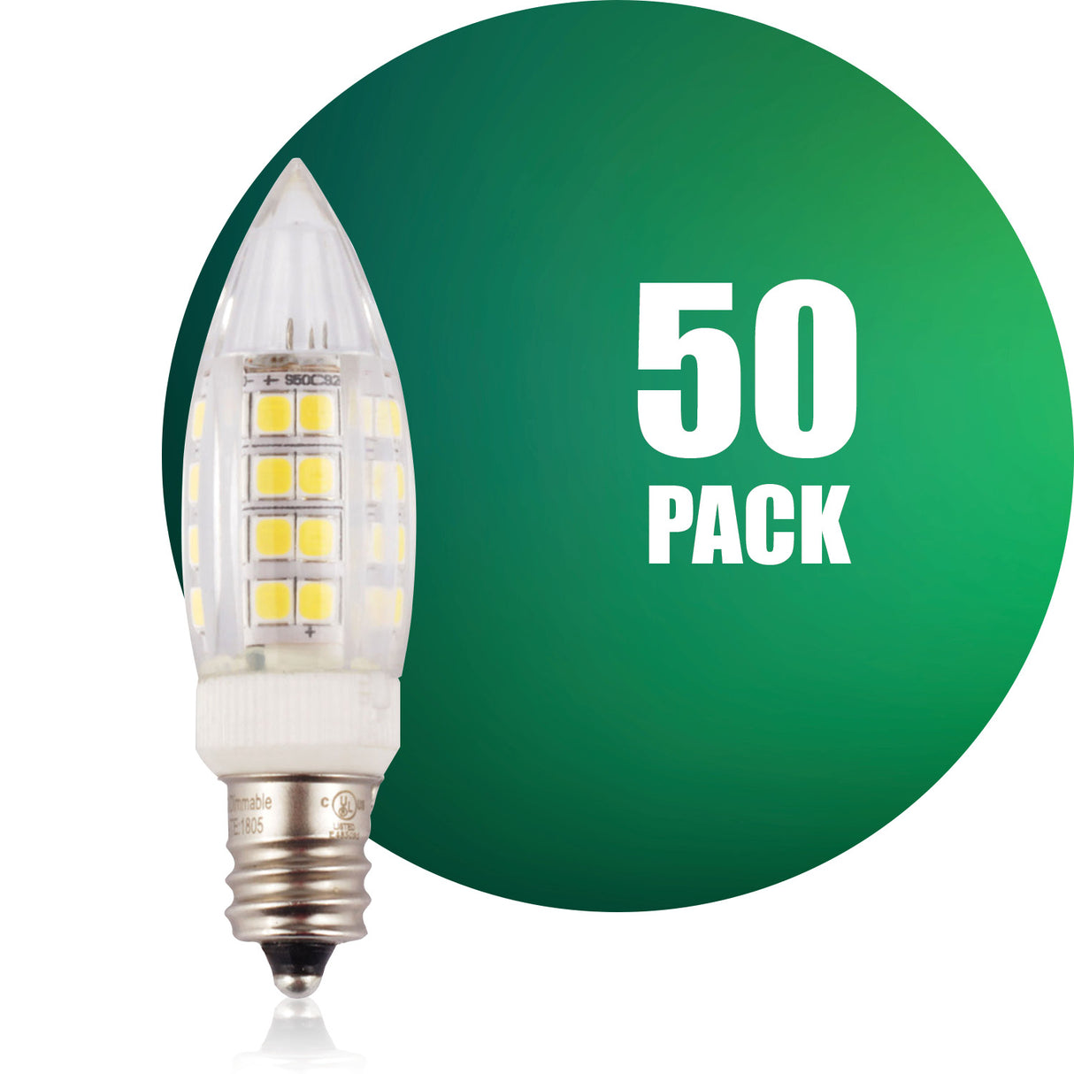 Ampoule LED QPlus G9, 4 W, 350 lm, 1 CCT (3 000 K/4 000 K/5 000 K), à intensité variable, culot à vis E12, certifié Energy Star, répertorié UL, garantie de 3 ans.