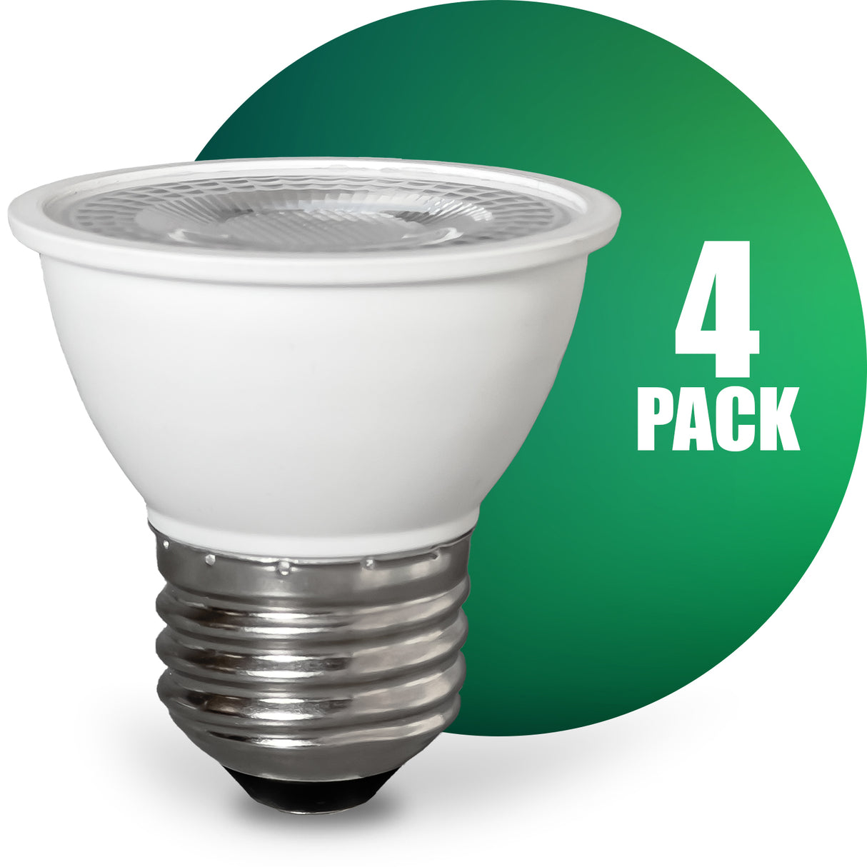 Ampoule LED encastrable QPlus PAR16, 7 W, 500 lm, 1 CCT (2 700 K/3 000 K/4 000 K/5 000 K/6 500 K), angle de faisceau 40°, intensité variable, culot à vis moyen E26, col court, certifié Energy Star, liste UL, garantie 3 ans.