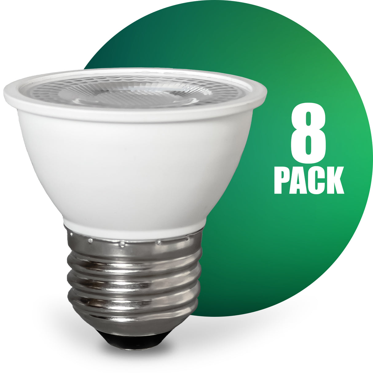 Ampoule LED encastrable QPlus PAR16, 7 W, 500 lm, 1 CCT (2 700 K/3 000 K/4 000 K/5 000 K/6 500 K), angle de faisceau 40°, intensité variable, culot à vis moyen E26, col court, certifié Energy Star, liste UL, garantie 3 ans.