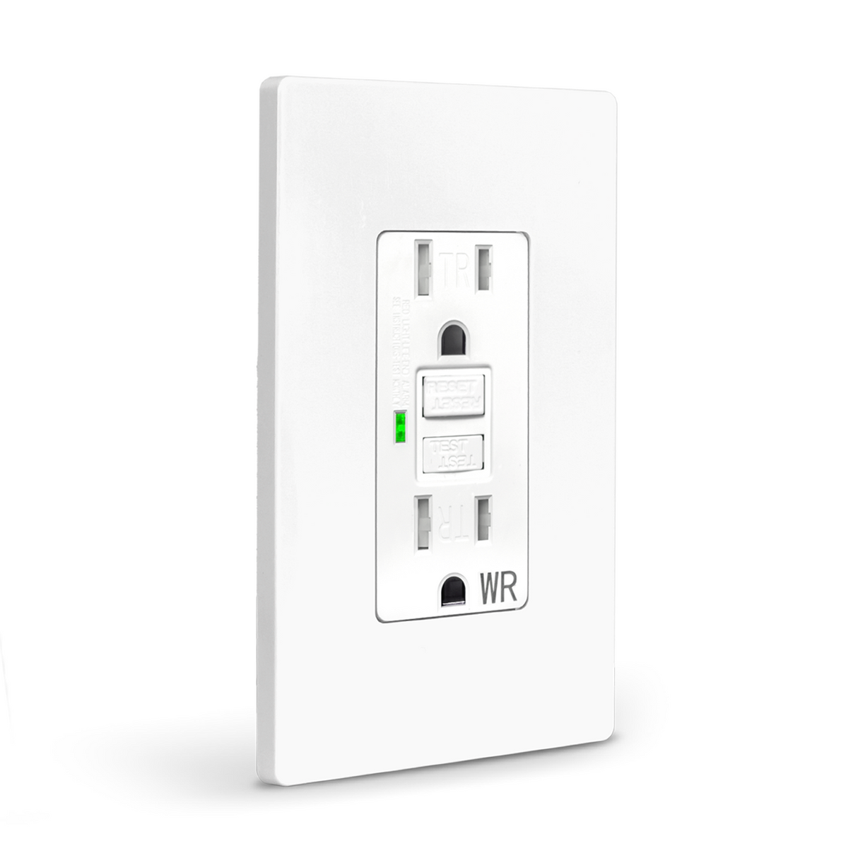 QPlus Prise de courant GFCI 15 A inviolable et résistante à l'eau avec indicateur LED 1875 W – Certifié UL