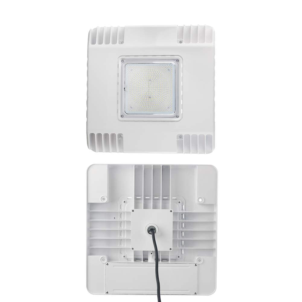QPLUS Lampe LED pour auvent pour station service – Lumière du jour 5 000 K – IP65/cULus 130 watts/14 528 lumens