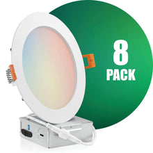 Load image into Gallery viewer, 6 Inch Airtight Recessed LED Lighting, Slim, 4CCT Color Selectable from Wall Switch, Wet Rated
