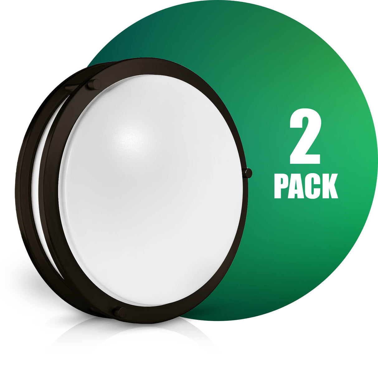 QPlus Plafonnier LED encastré 35,6 cm, double anneau 18 watts 1750 lm, intensité variable