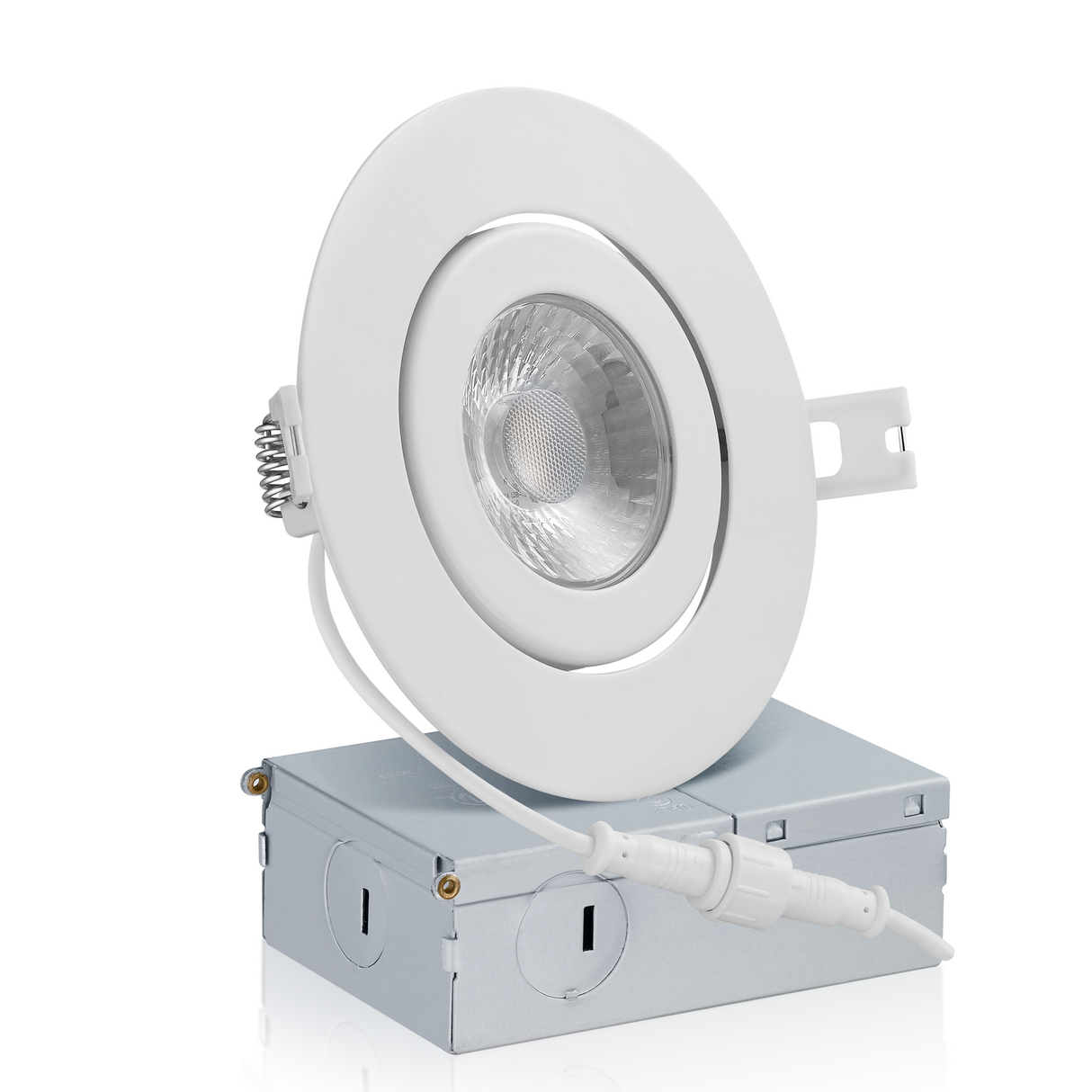 QPlus 4" LED Recessed Gimbal Pot Light 10W, 750LM, Single CCT