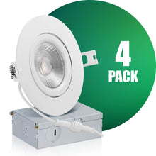 Load image into Gallery viewer, 4 Inch Narrow Gap Recessed LED Lighting, Gimbal, Single CCT
