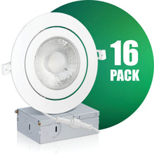Load image into Gallery viewer, 6 Inch Recessed LED Lighting, Gimbal, Single CCT
