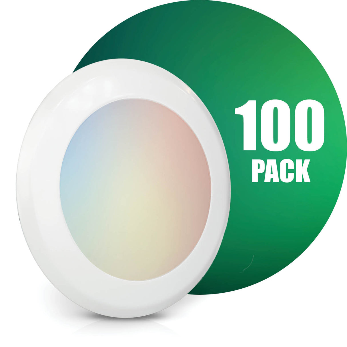 QPlus 7,5 pouces 4CS et 5CCT Plafonnier LED à couleur changeante à intensité variable 15 W/1050 lumens