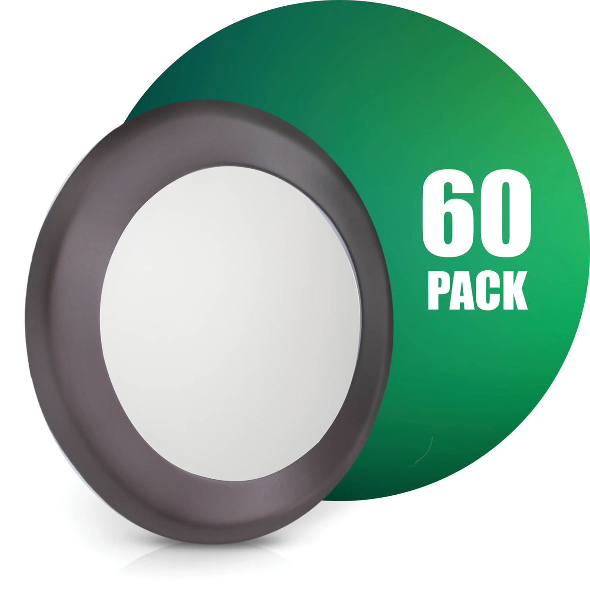 QPlus Plafonnier LED rond à intensité variable de 7,5 pouces, 15 W/1 050 lumens