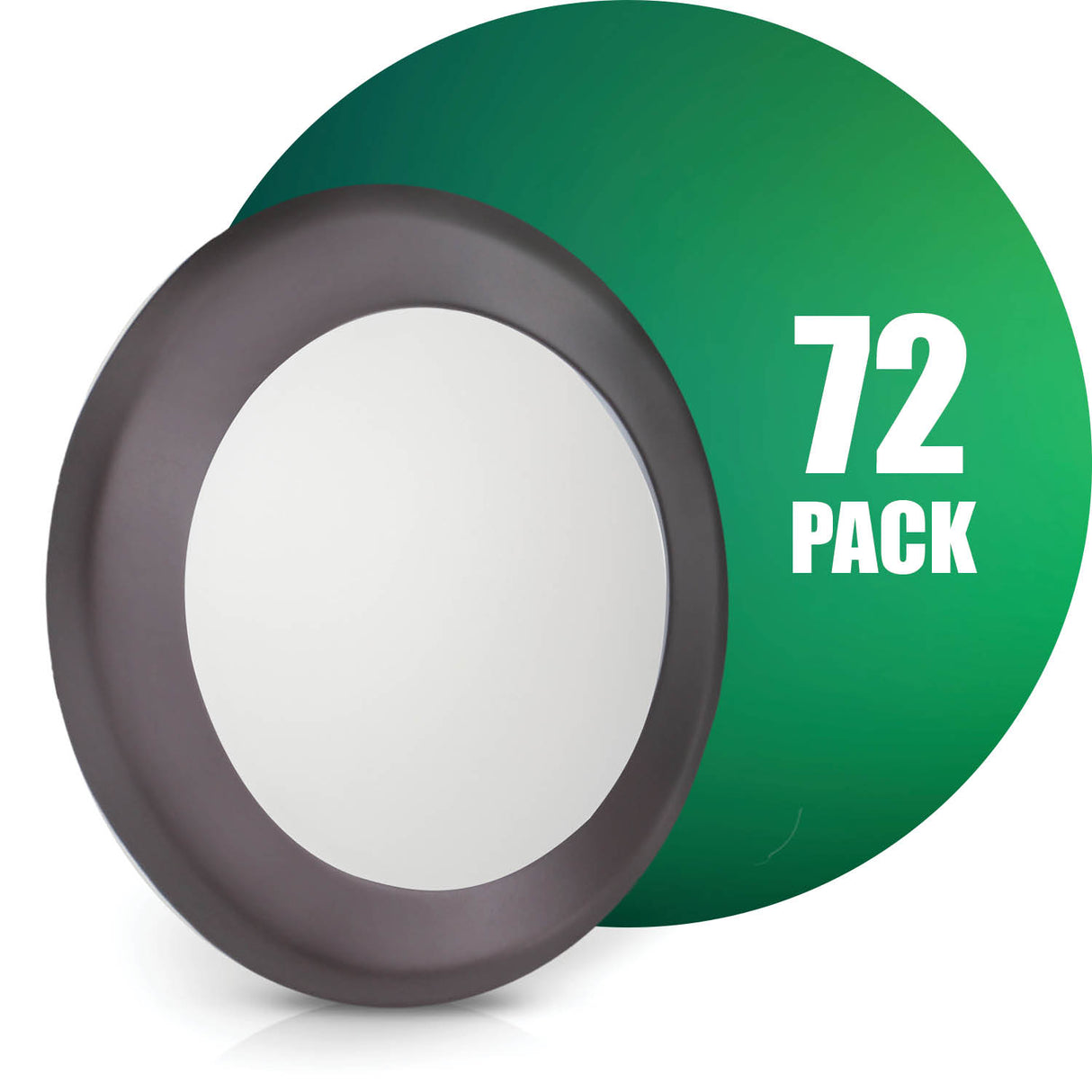 QPlus Plafonnier LED rond à intensité variable de 7,5 pouces, 15 W/1 050 lumens
