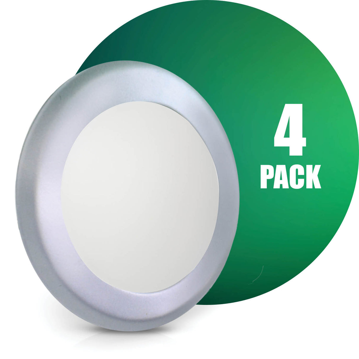 QPlus Plafonnier LED rond à intensité variable de 7,5 pouces, 15 W/1 050 lumens