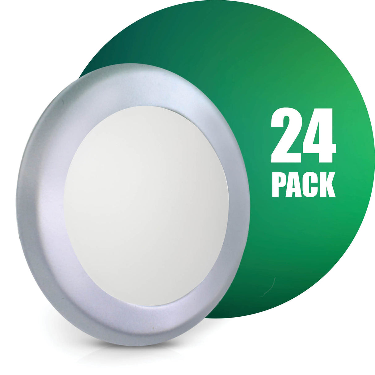 QPlus Plafonnier LED rond à intensité variable de 7,5 pouces, 15 W/1 050 lumens