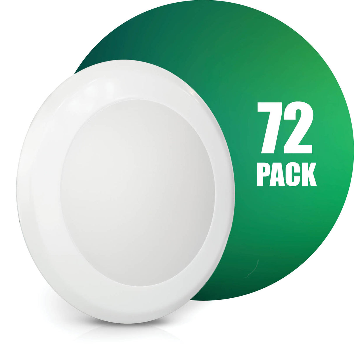 QPlus Plafonnier LED rond à intensité variable de 7,5 pouces, 15 W/1 050 lumens