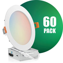 Load image into Gallery viewer, 6 Inch Airtight Recessed LED Lighting, Slim, 4CCT Color Selectable from Wall Switch, Wet Rated
