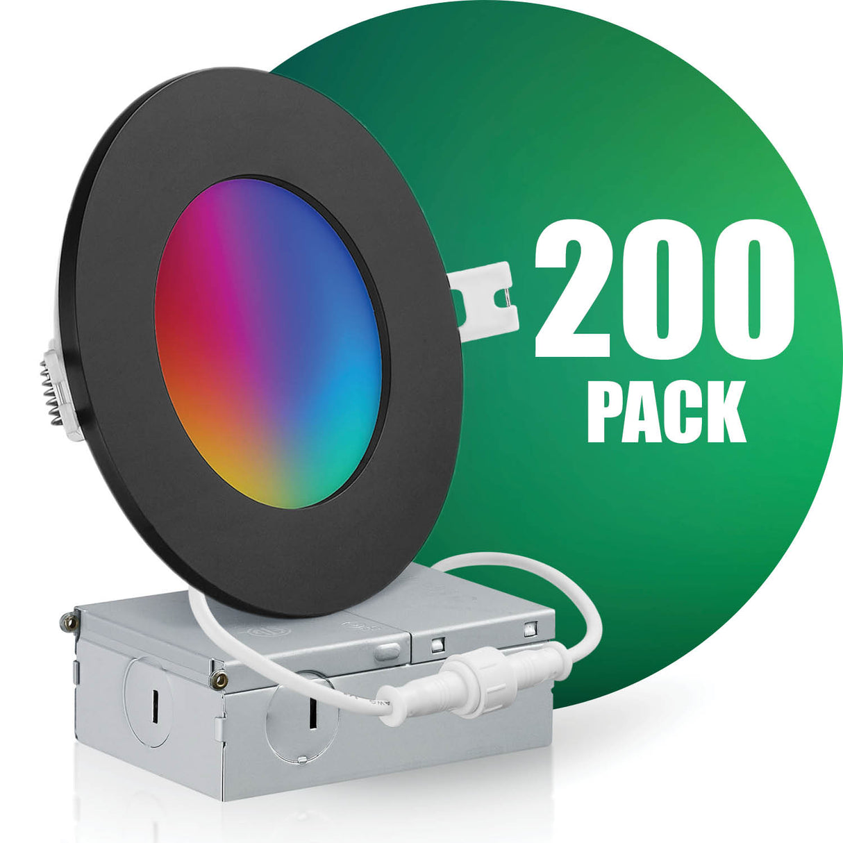 4 Inch Smart Recessed LED Lighting, Slim, WiFi-No Hub, RGB 16 Million Colors & Tunable White (2700K-6500K), Wet Rated, Works with Alexa & Google Assistant (Trims separate)