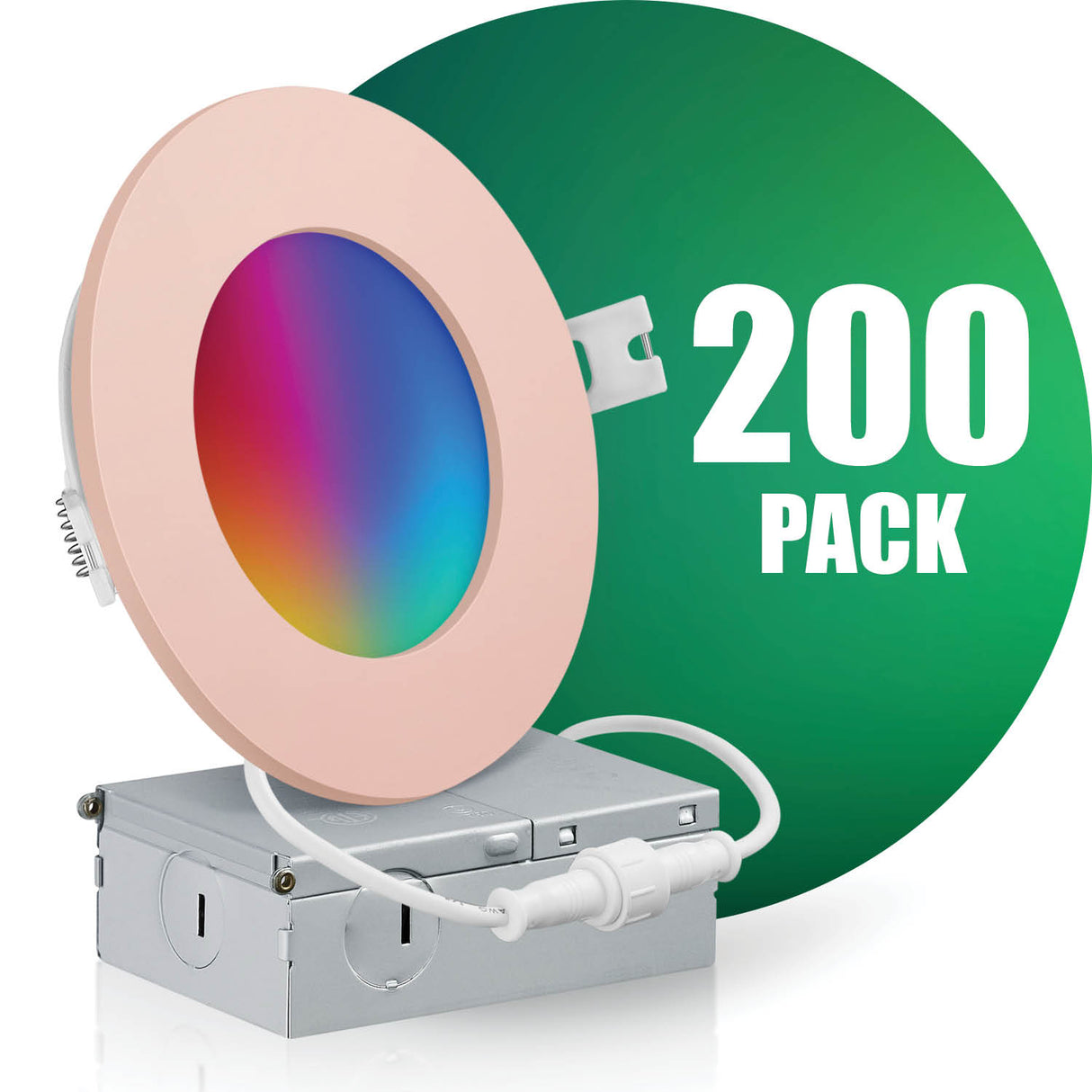 4 Inch Smart Recessed LED Lighting, Slim, WiFi-No Hub, RGB 16 Million Colors & Tunable White (2700K-6500K), Wet Rated, Works with Alexa & Google Assistant (Trims separate)