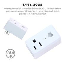 Load image into Gallery viewer, QPlus Smart Plug Socket (WiFi - No Hub) Alexa and Google Voice Control, App Control, Timer Function, FCC and cUL Certified
