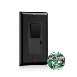 QPlus Premium 3Way 2nd Generation Dimmer Switch with Screw Plate - cUL & FCC Certified (Digital Circuit) - Black