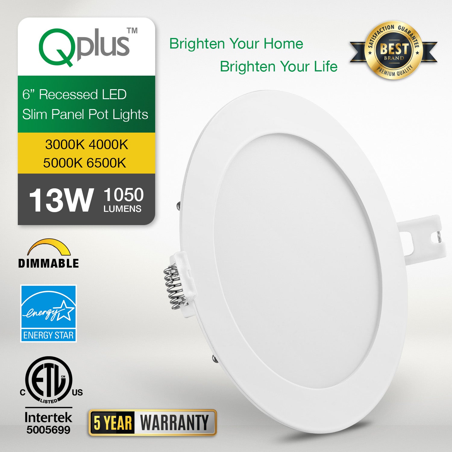 Led 6in Insert 6 Inch Recessed LED Lighting, Slim, Single CCT