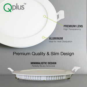 6 Inch Recessed LED Lighting, Slim, Single CCT