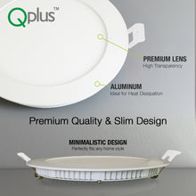 Load image into Gallery viewer, QPlus LED Recessed/Slim Airtight Pot Light, 6 Inch, 13W, 1050LM, Single CCT with The Metal Junction Box, Beam Angle 140°, Dimmable, Energy Star Certified, ETL Listed, IC-Rated, Damp Location, 5 Year Warranty, White Trim