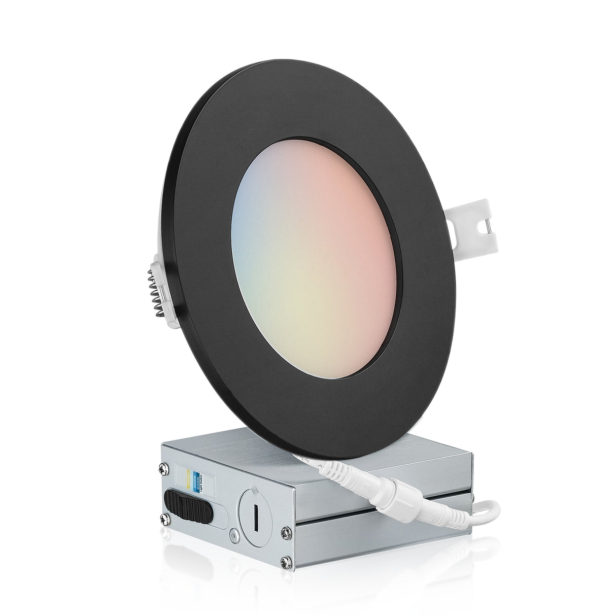 6 Inch Airtight Recessed LED Lighting, Slim, 4CCT Color Selectable from Wall Switch, Wet Rated