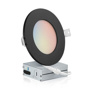 6 Inch Airtight Recessed LED Lighting, Slim, 4CCT Color Selectable from Wall Switch, Wet Rated