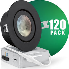 Load image into Gallery viewer, 4 Inch Airtight Recessed LED Lighting, Gimbal, 5CCT Color Selectable, Wet Rated
