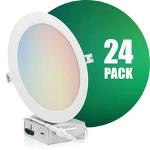 Charger l&#39;image dans la galerie, 8 Inch Recessed LED Lighting, Slim, 5CCT Color Selectable
