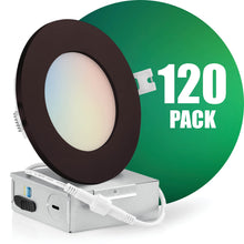 Load image into Gallery viewer, 4 Inch Recessed LED Lighting, Slim, 4CCT Color Selectable from Wall Switch, Wet Rated

