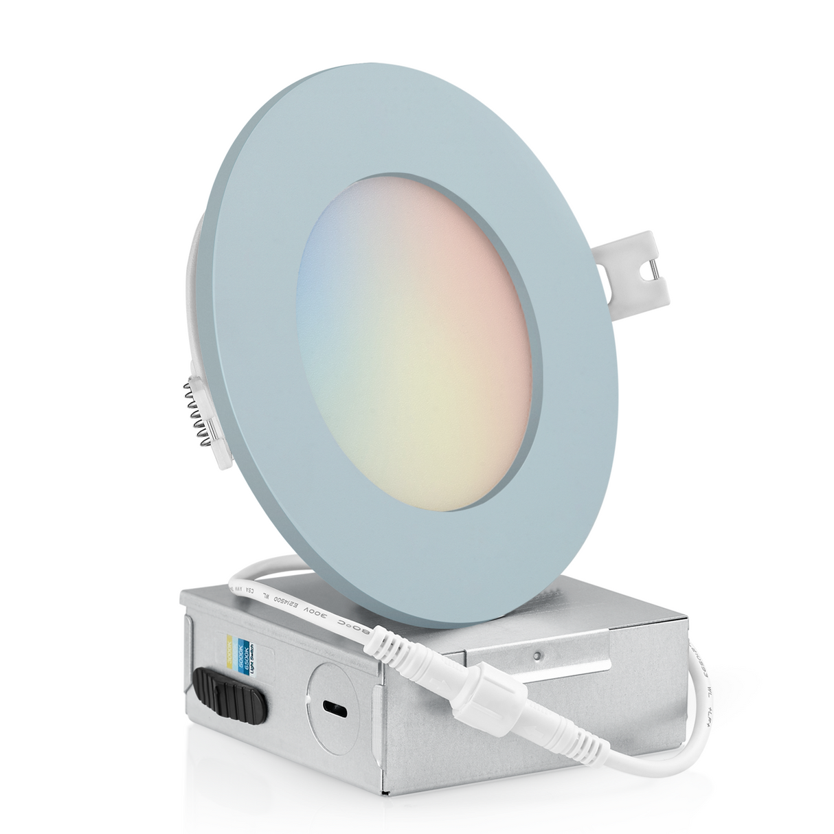 4 Inch Recessed LED Lighting, Slim, 4CCT Color Selectable from Wall Switch, Wet Rated