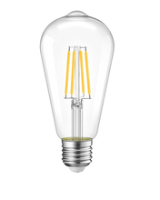 Charger l&#39;image dans la galerie, Ampoule LED à filament QPlus ST19 E26, à intensité variable, 7 watts, style Edison, 25 000 heures, homologuée Energy Star et cULus, garantie de 3 ans 
