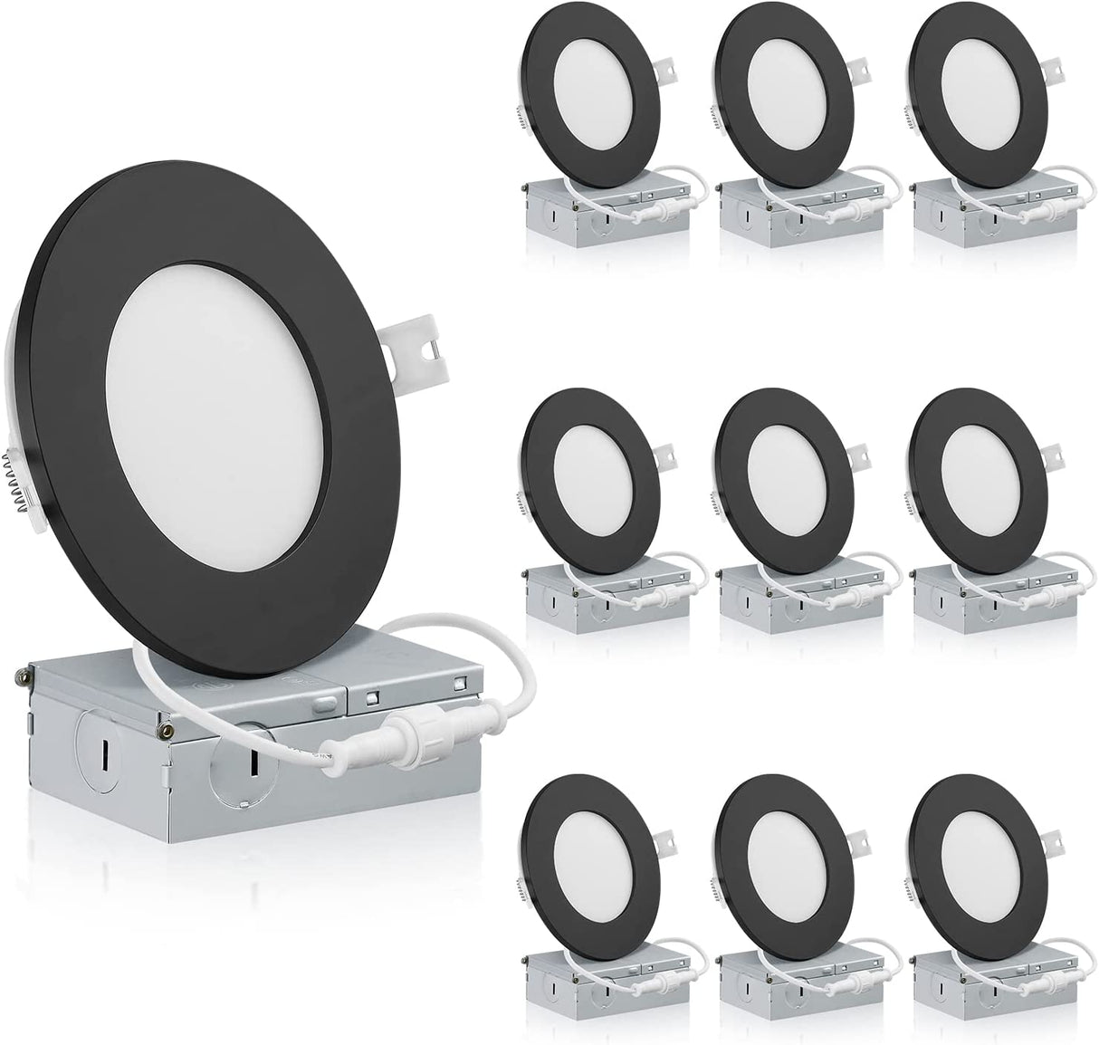 4 Inch Recessed LED Lighting, Slim, 4CCT Color Selectable from Wall Switch, Wet Rated