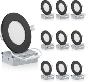 4 Inch Recessed LED Lighting, Slim, 4CCT Color Selectable from Wall Switch, Wet Rated