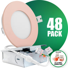 Load image into Gallery viewer, QPlus 4&quot; LED Slim Panel Potlight 10W 750LM Dimmable Pink Trim