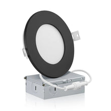 Load image into Gallery viewer, QPlus 4&quot; LED Slim Panel Potlight 10W 750LM Dimmable Black Trim