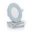 4 Inch Recessed LED Lighting, Slim, Single CCT, Blue Trim