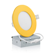 Load image into Gallery viewer, QPlus 4&quot; LED Slim Panel Potlight 10W 750LM Dimmable Yellow Trim