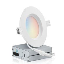 Charger l&#39;image dans la galerie, QPLUS 4 Inch Recessed  Slim Panel  ½ Inch Ultra Thin Changeable Color Temperature   (Color Change By the Flick of Wall Switch)